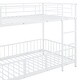 preview thumbnail 19 of 18, White Twin over Twin Size Metal Bunk Bed with Slide & Guardrails