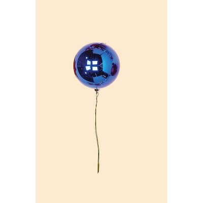 80mm Plastic Ball on Wire Pick, Blue, Set of 12 - Blue - 10