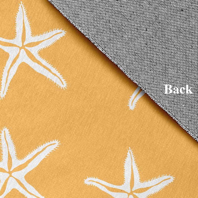 Starfish Beach Style Chenille Area Rug