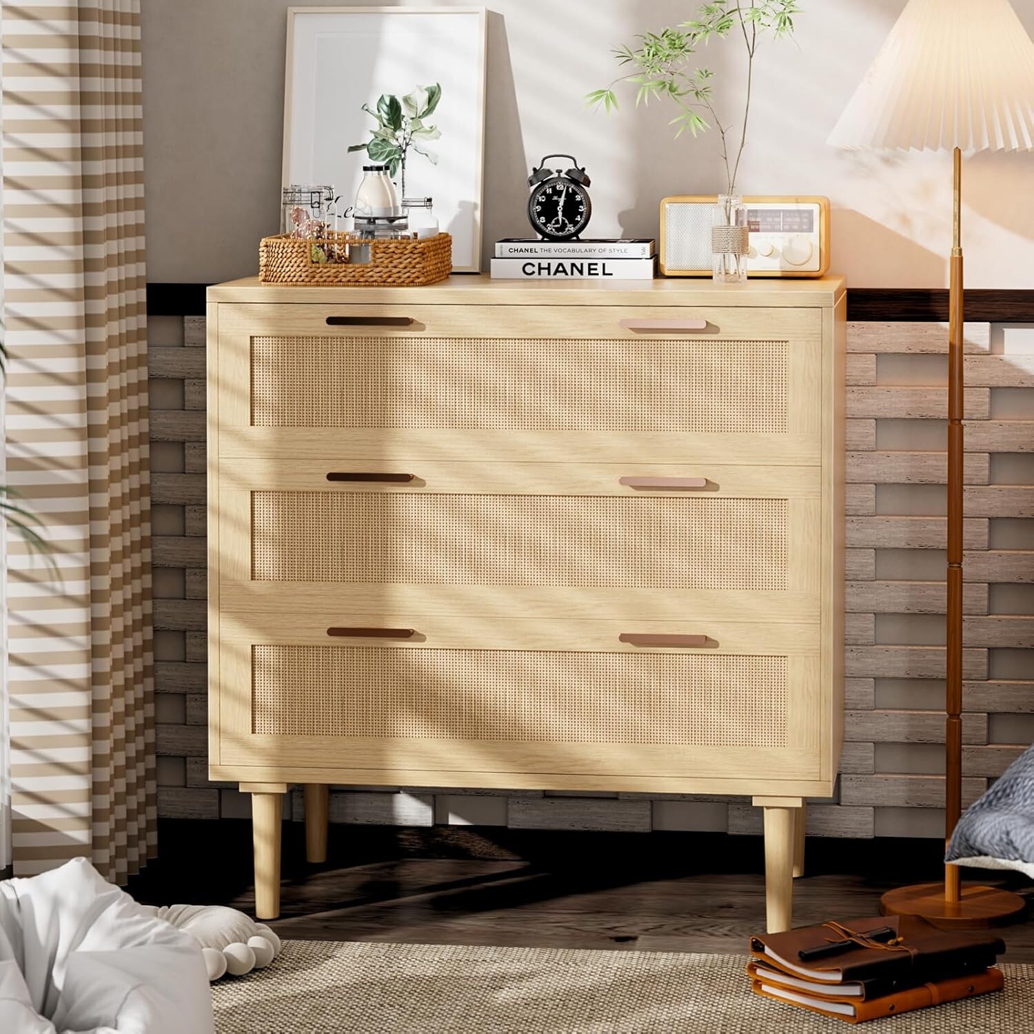 3 drawer Light Wood Mid Century Modern Dressers Bed Bath Beyond