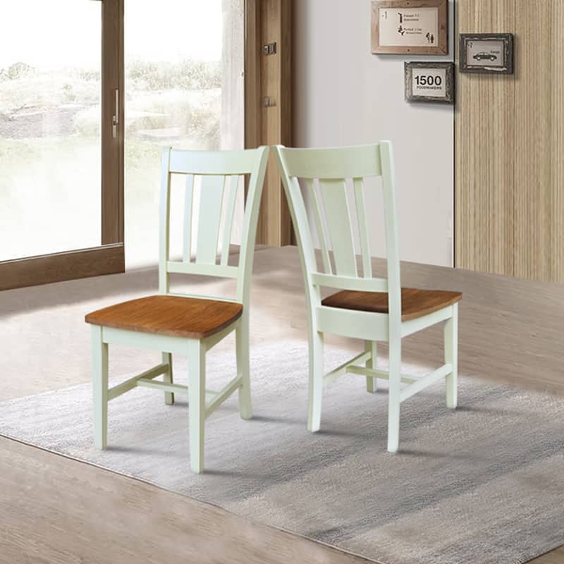 International Concepts Solid Wood San Remo Splatback Chairs - Set of 2