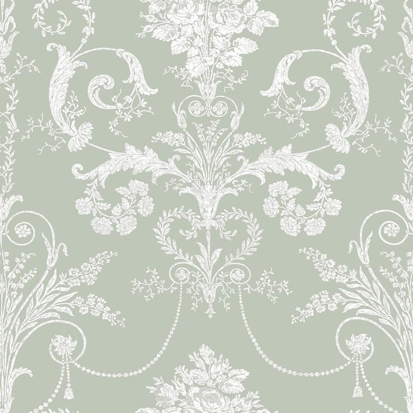 slide 2 of 4, Laura Ashley Josette Sage Green Wallpaper