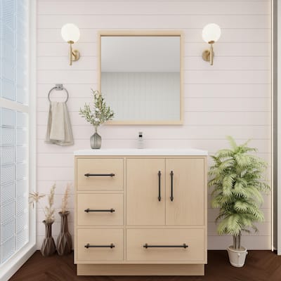 Victoria 36'' L Drawer Freestanding Vanity with Acrylic Sink - 35.5