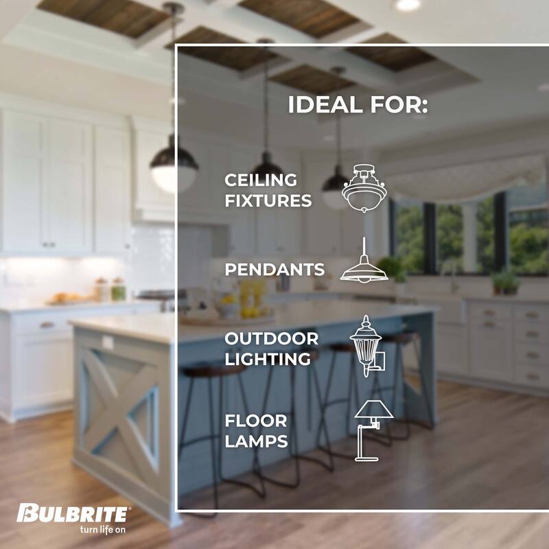 Bulbrite Pack of (2) 4 Watt Dimmable Antique Nostalgic Curved Filament LED Bulb