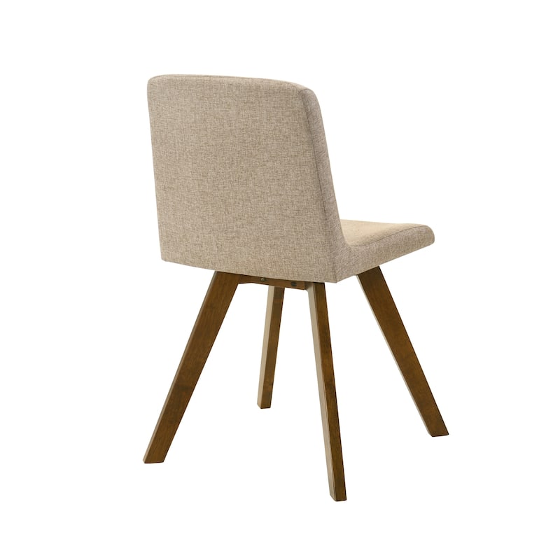 Gina Upholstered Dining Chair in Walnut Finish - Set of 4