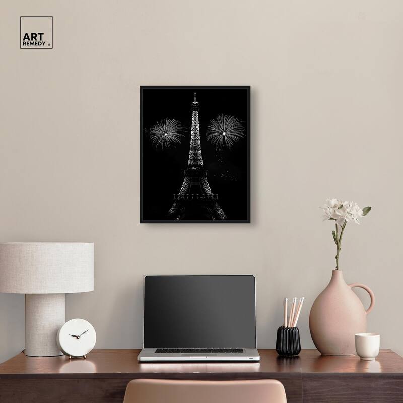 Fireworks Over Paris Canvas by Art Remedy