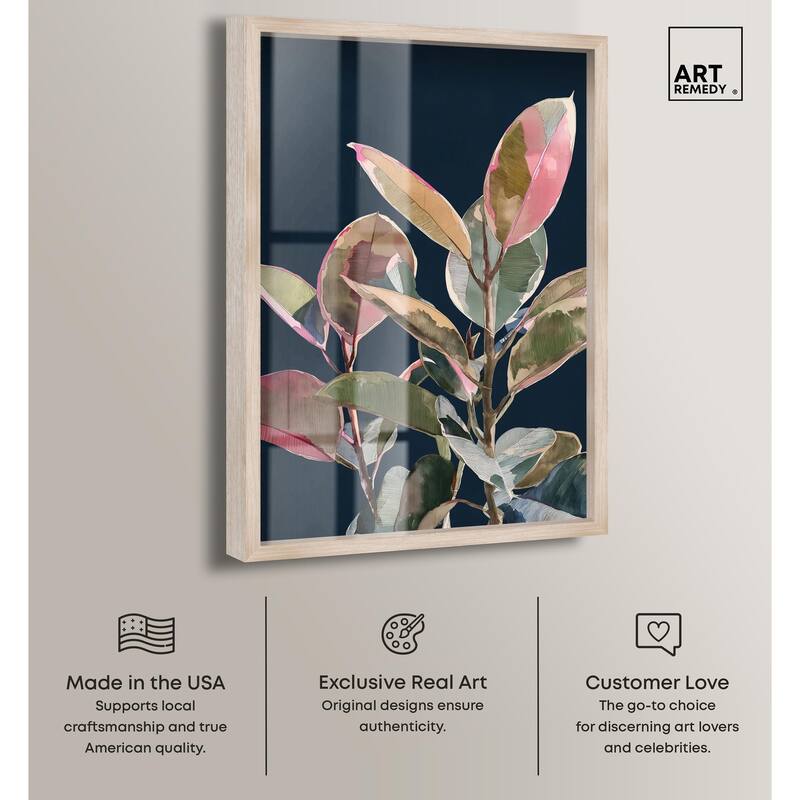 Fuchsia Frond II Shadowbox by Art Remedy