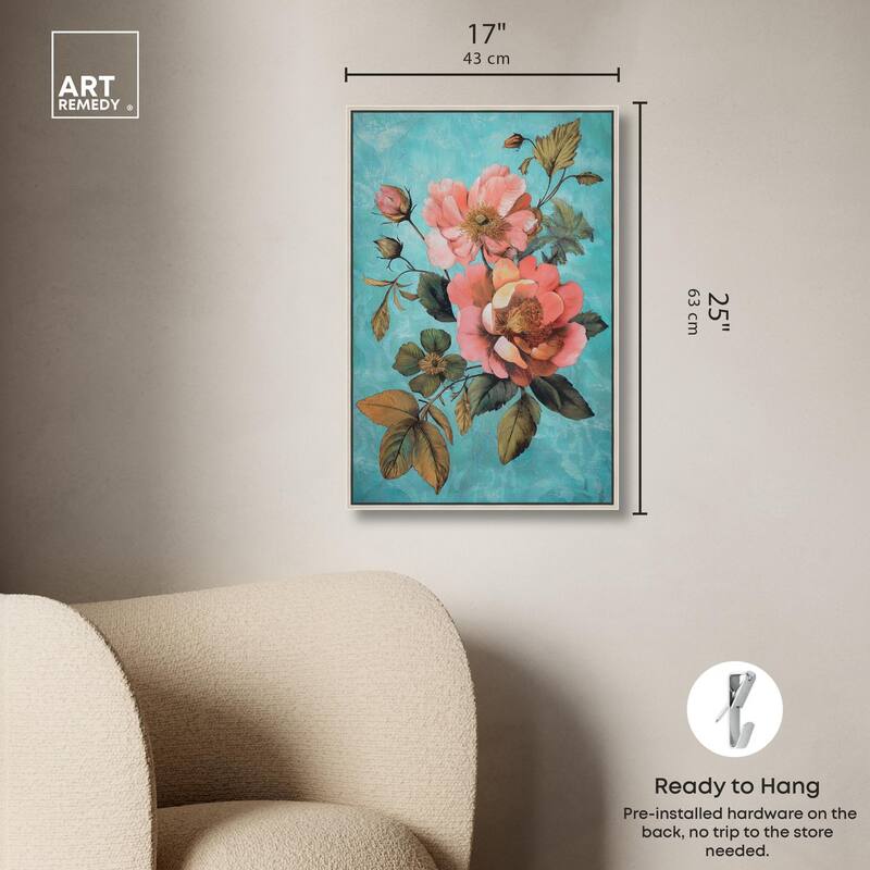 Floral Azure Ascent I Canvas by Art Remedy