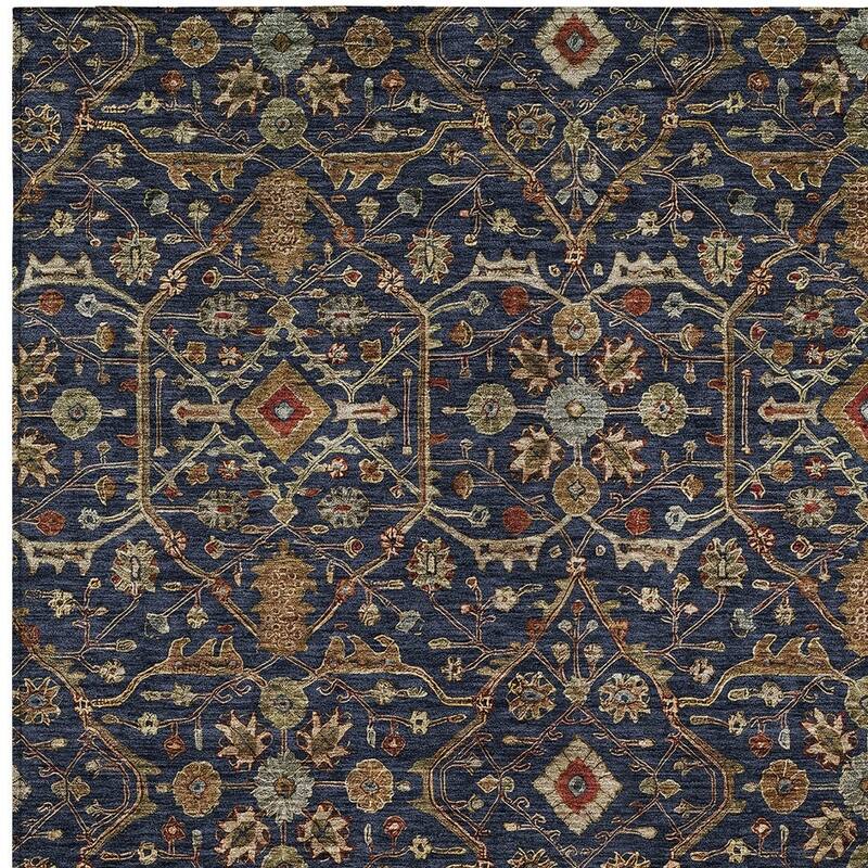 HomeRoots Floral Transitional Rectangle Outdoor Rug