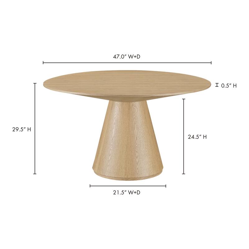 Aurelle Home Modern Pedestal Kitchen Dining Table