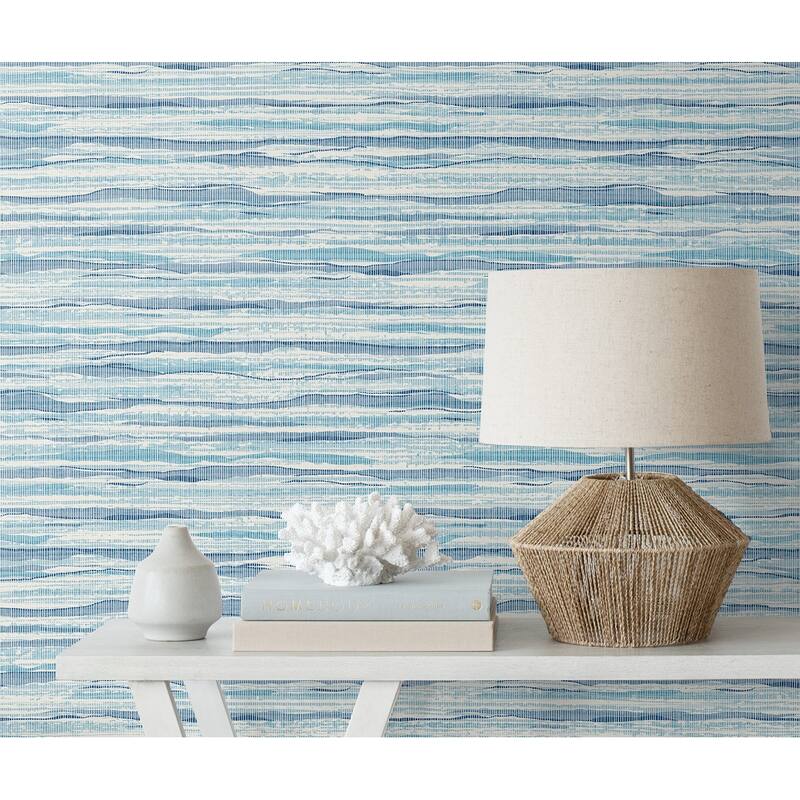 Seabrook Designs Sky Wave Stringcloth Unpasted Wallpaper