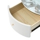 preview thumbnail 25 of 25, Modern Marble Round Coffee Table with 2 large Drawers Storage
