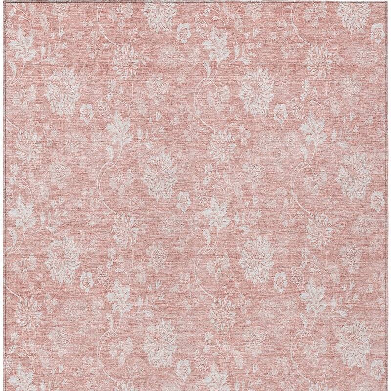 HomeRoots Floral Transitional Rectangle Outdoor Rug