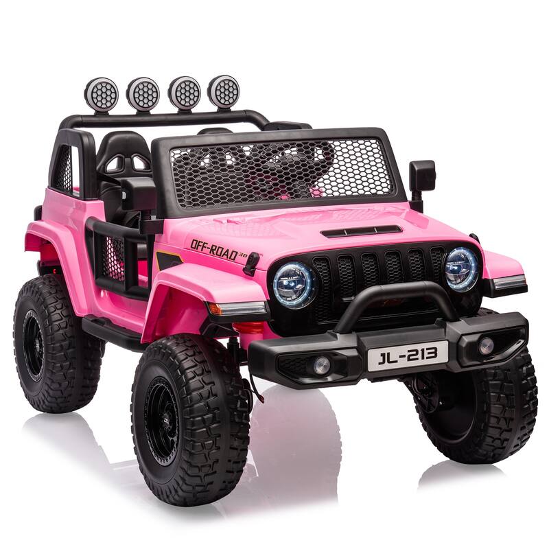 24V 2-Seater Switchable Electric Ride on Car Toy Truck for Kids Best Gift - Pink