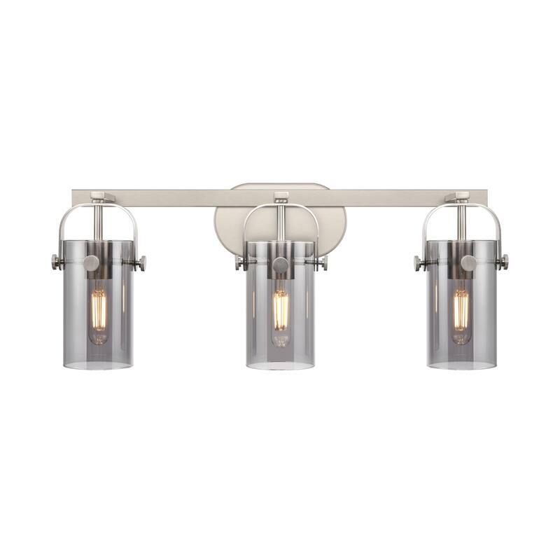 Innovations Lighting Pilaster II Cylinder - 3 Light 7" Wall-Mounted Bath Vanity Light