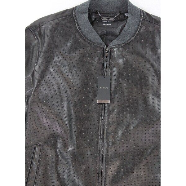 alfani genuine leather jacket