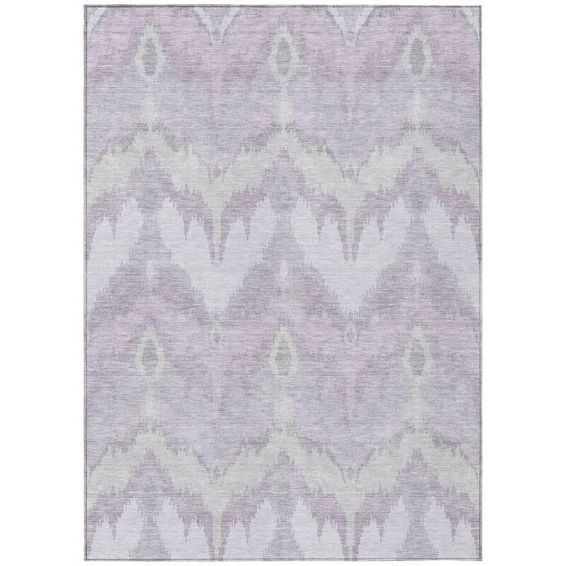 Machine Washable Indoor/ Outdoor Chantille Boho Ikat Rug