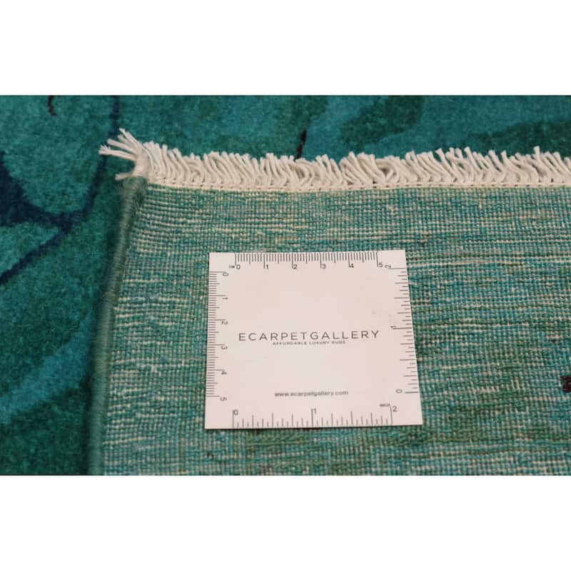 ECARPETGALLERY Hand-knotted Vibrance Teal Wool Rug - 9'0 x 11'10