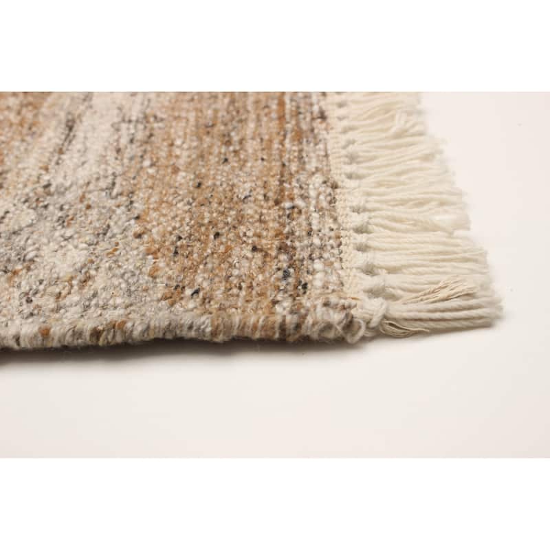 ECARPETGALLERY Flat-Weave Ankara FW Brown Wool Kilim - 5'3 x 8'0