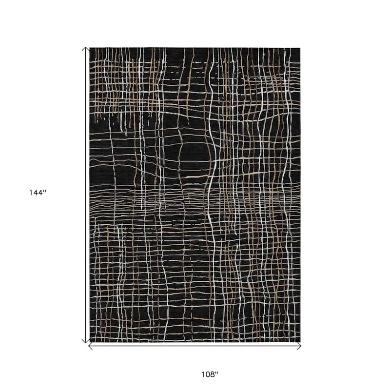 HomeRoots Striped Transitional Rectangle Outdoor Rug