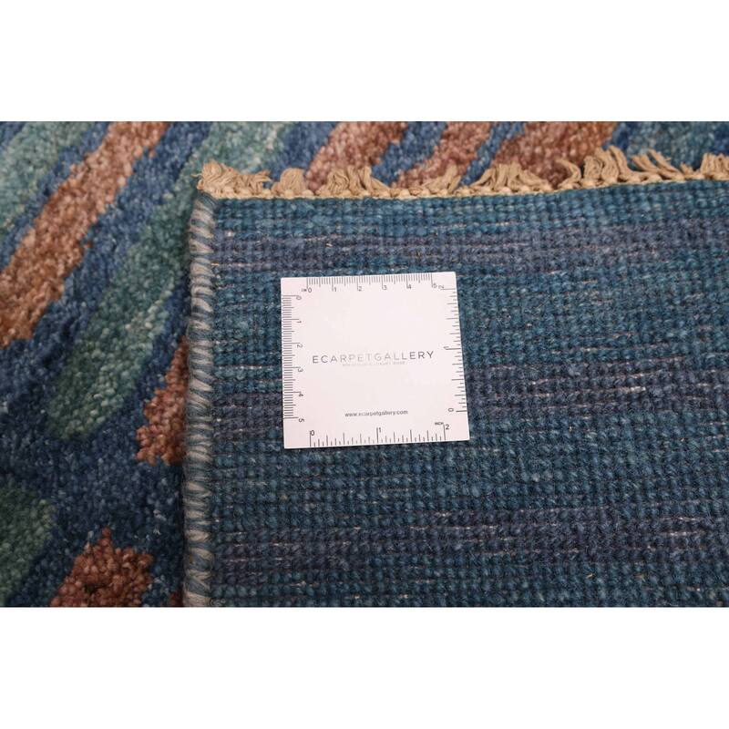 ECARPETGALLERY Hand-knotted Peshawar Ziegler Dark Blue Wool Rug - 4'11 x 7'11