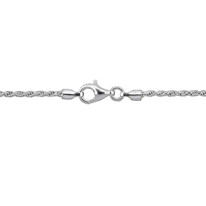Miadora 1.5mm Rope 3mm Curb Chain Necklace in Sterling Silver
