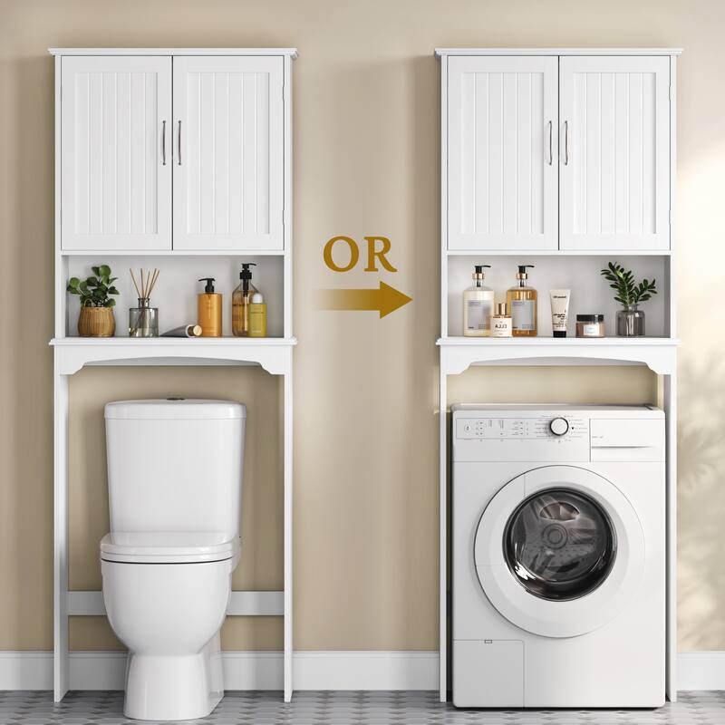 Yaheetech Bathroom Space Saving Organizer Over-the -Toilet with Adjustable Shelf for Bathroom