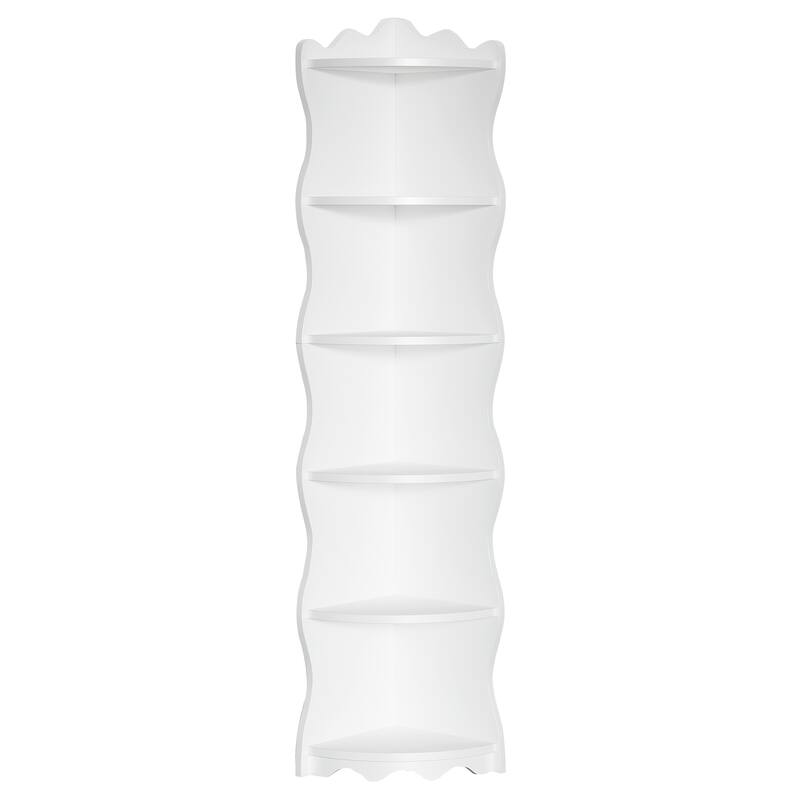 6-Tier Corner Shelf, 70.8 Inch Tall Corner Bookcase and Bookshelves