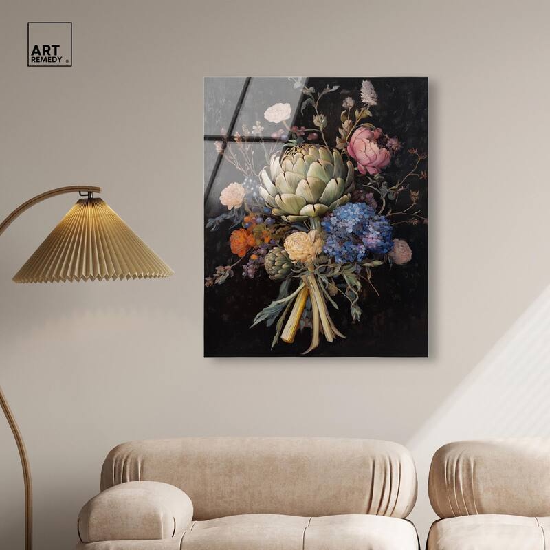 Moody Artichoke II Acrylic by Art Remedy, Ready to Hang