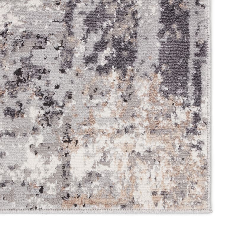 Perrin Abstract Gray/ Tan Area Rug