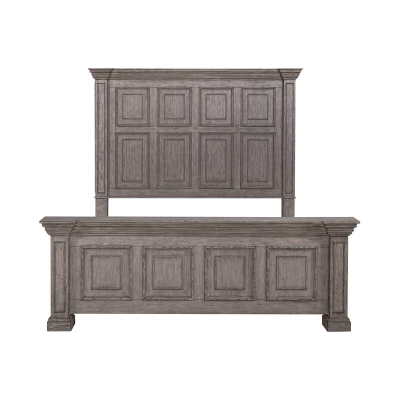 Big Valley Graystone Panel Bed, Dresser & Mirror Set