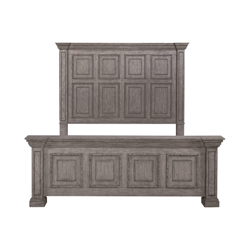 Liberty Furniture Big Valley Graystone Panel Bed, Dresser & Mirror, Chest - King or Queen - Queen