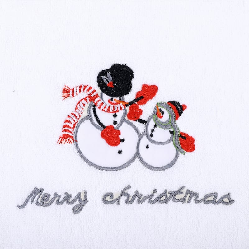 Christmas Cotton Hand Towels, Cute Letter Print Bathroom Decorative Hand Towel Set, Absorbent Soft Towel for Hand Face