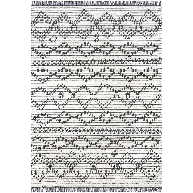 Nuloom Jaycee Abstract Soft Shaggy Textured Fringe Area Rug