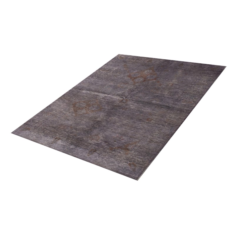 ECARPETGALLERY Hand-knotted Vibrance Grey Wool Rug - 5'11 x 8'0