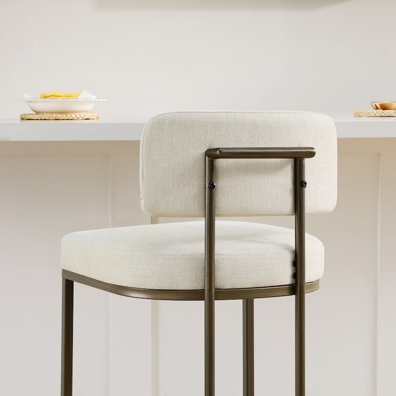 Arthur 26 inch Counter Height Bar Stool Set with Brass Frame