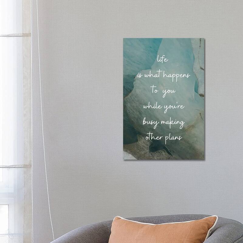 iCanvas "Life Is What Happens To You - John Lennon" by WordsAndMusicArt Canvas Print - 26x18x1.5