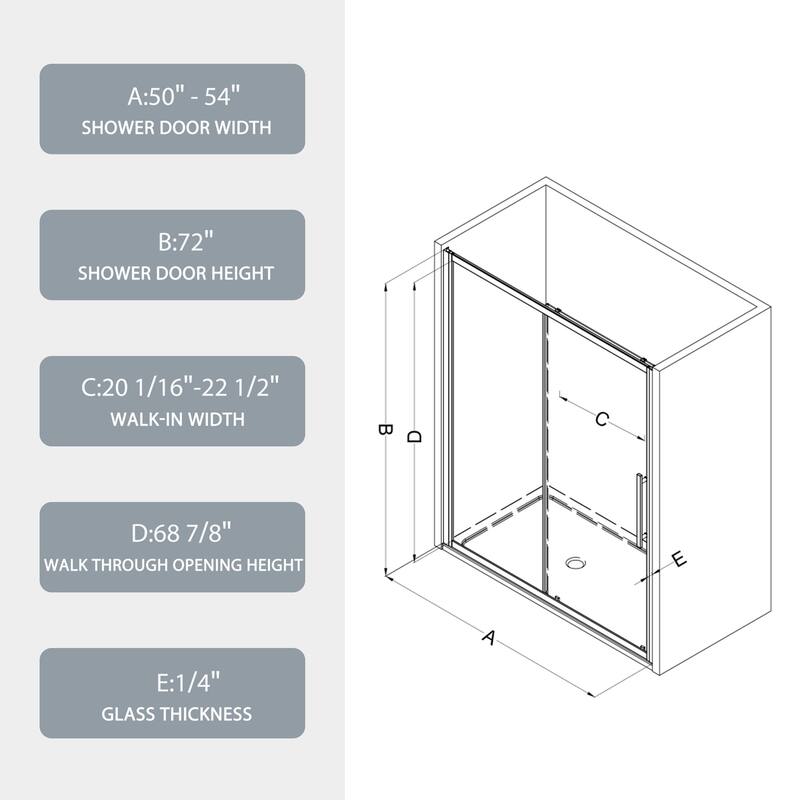 Single sliding shower door with magnetic closure
