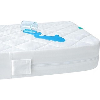 Mini Crib Mattress Protector with Zipper - 38"x24" - White
