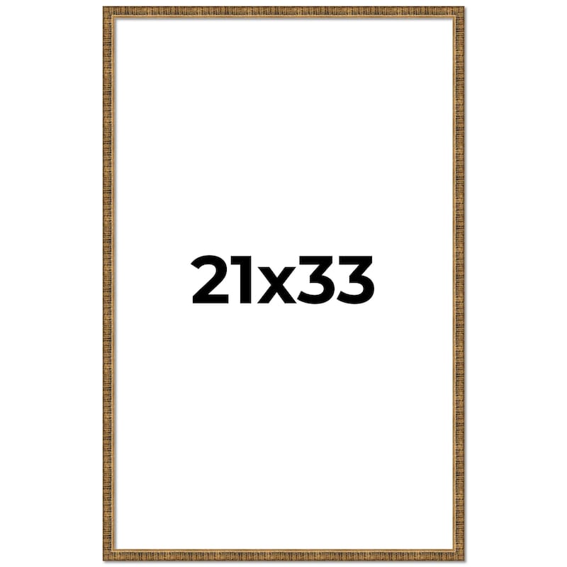 21x33 Frame Gold Kingsley Distressed Solid Wood Picture Frame Width