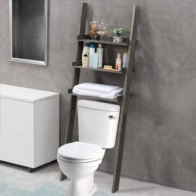 Ladder Standing Shelf - 15.75"D x 23.25"W x 66.5"H