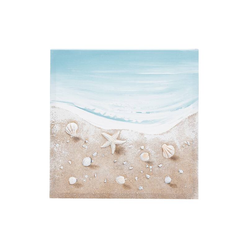 3D Shell Shore Wall Art 15.75 x 0.98 x 15.75 Inches. Décor Decoration