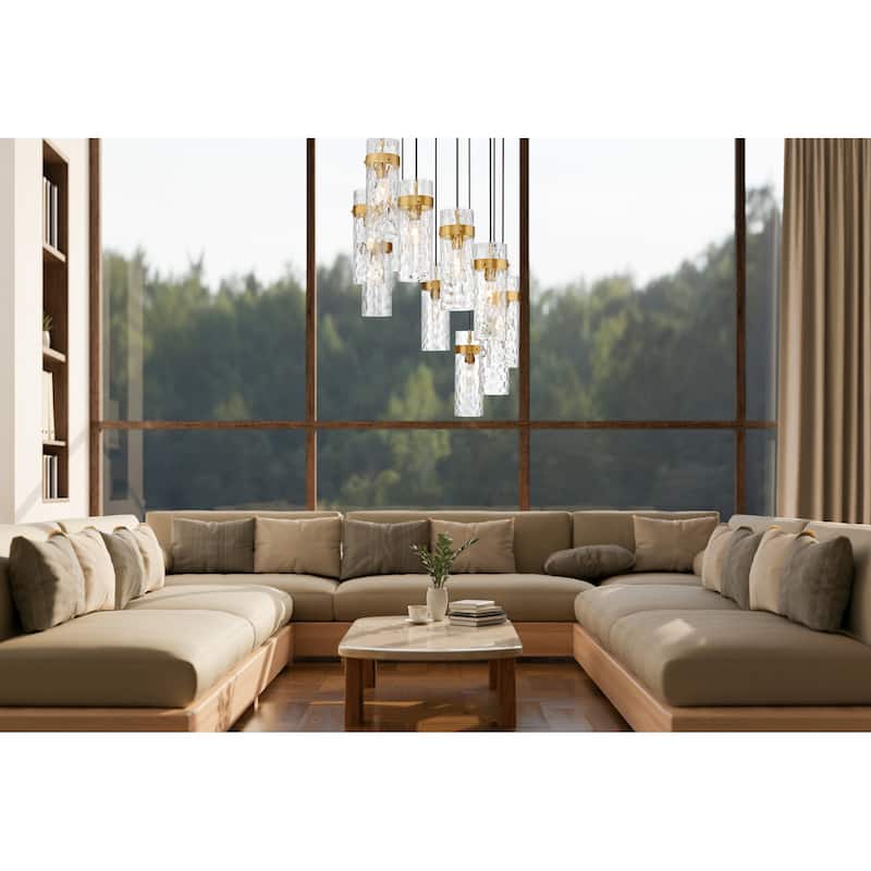 Z-Lite 7002P5-11R Fontaine 11 Light 27" Wide Chandelier