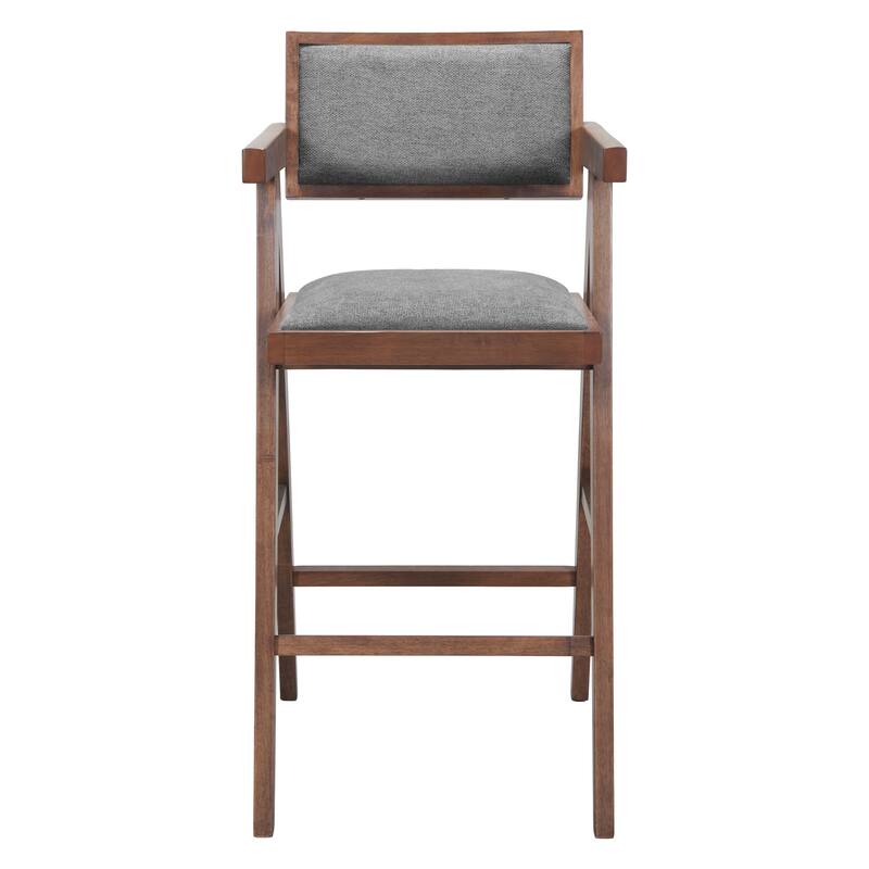 Delhi Barstool Gray & Walnut