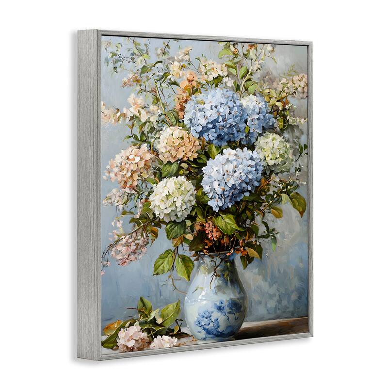 Stupell Classic Hydrangeas & Leaves Framed Giclee Art Design By Franklyn Gregory