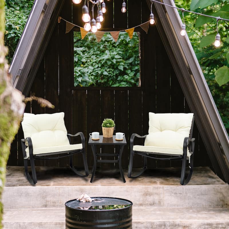 Kozyard Blue Metal 2 - Person Seating Group with Cushions