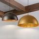 preview thumbnail 5 of 50, 1-Light Industrial Farmhouse Oversized Pendant Gold Leaf Hammered Semi-Sphere Dome Pendant Light for Kitchen Island
