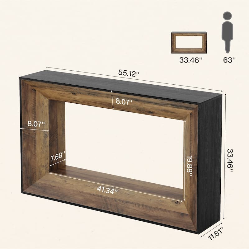2-tier Farmhouse Console Sofa Table for Entryway Living Room