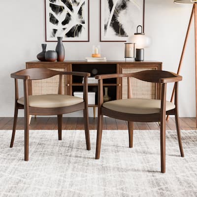 Furniture of America Abigail I Mid-century Modern Handcrafted Solid Hardwood Side Chair (Set of 2)