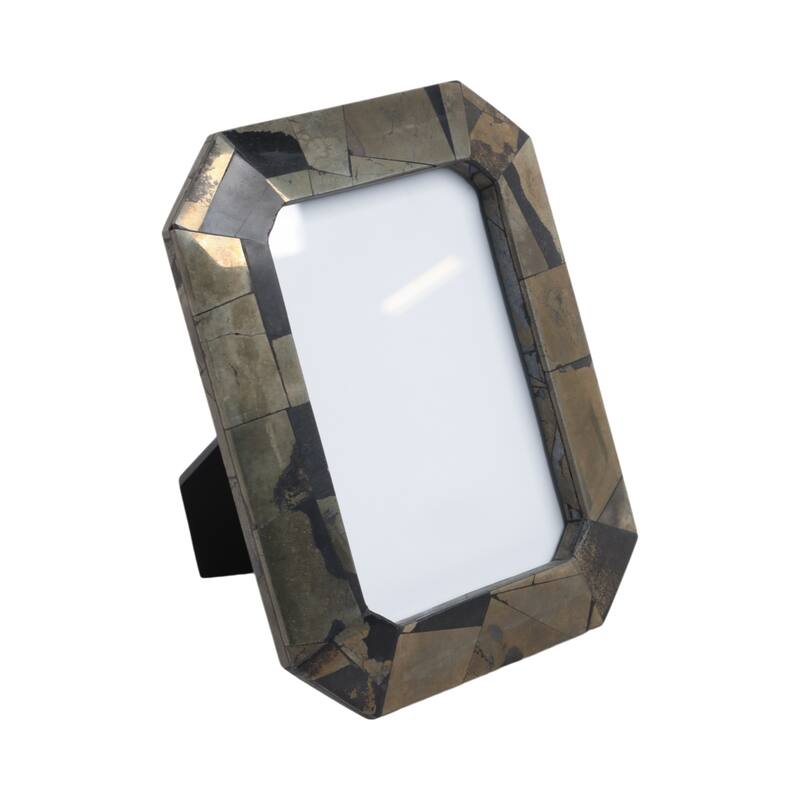 Decorative Antiqued Metal Photo Frame - Brown